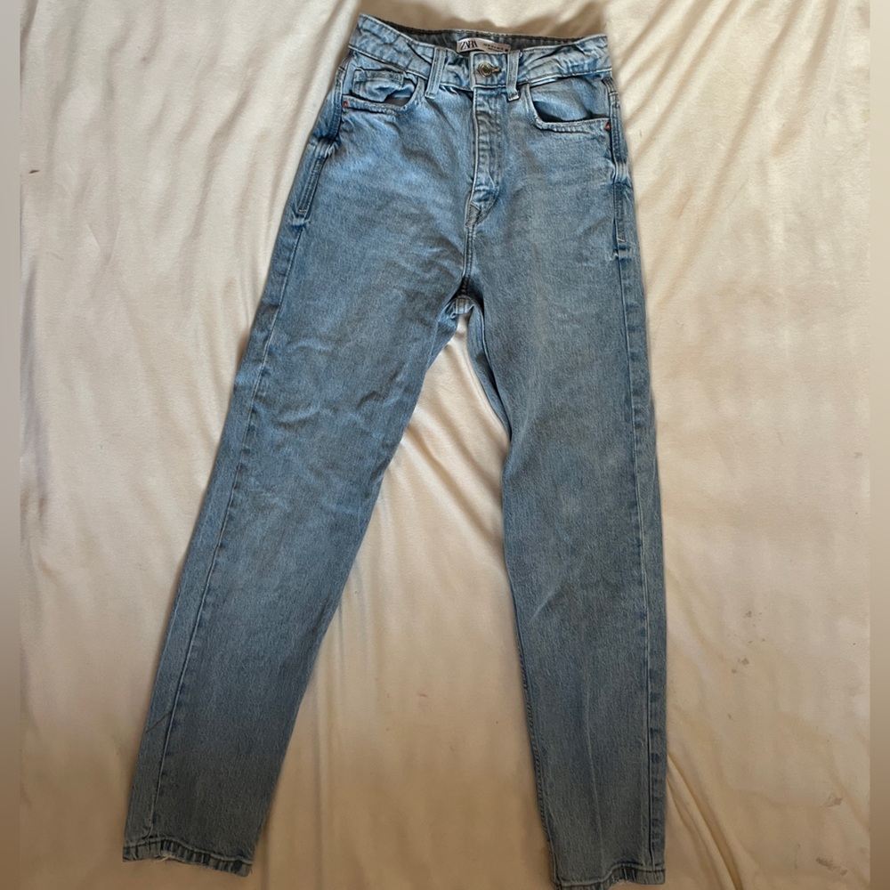 ZARA high rise mom jeans